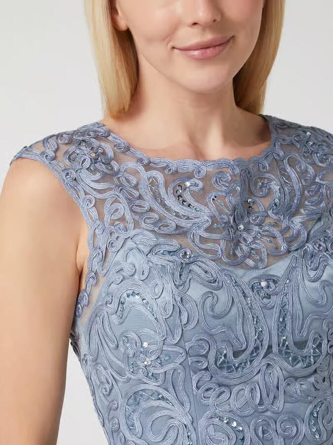 LUXUAR FASHION Nauwsluitende cocktailjurk met borduursels