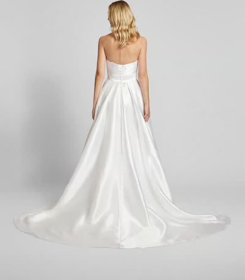 LUXUAR FASHION Regular fit bruidsjurk met sierknoopsluiting