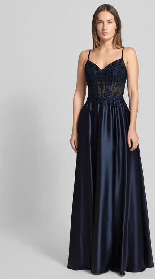 LUXUAR FASHION Regular fit avondjurk met gebloemde kant - Foto 3