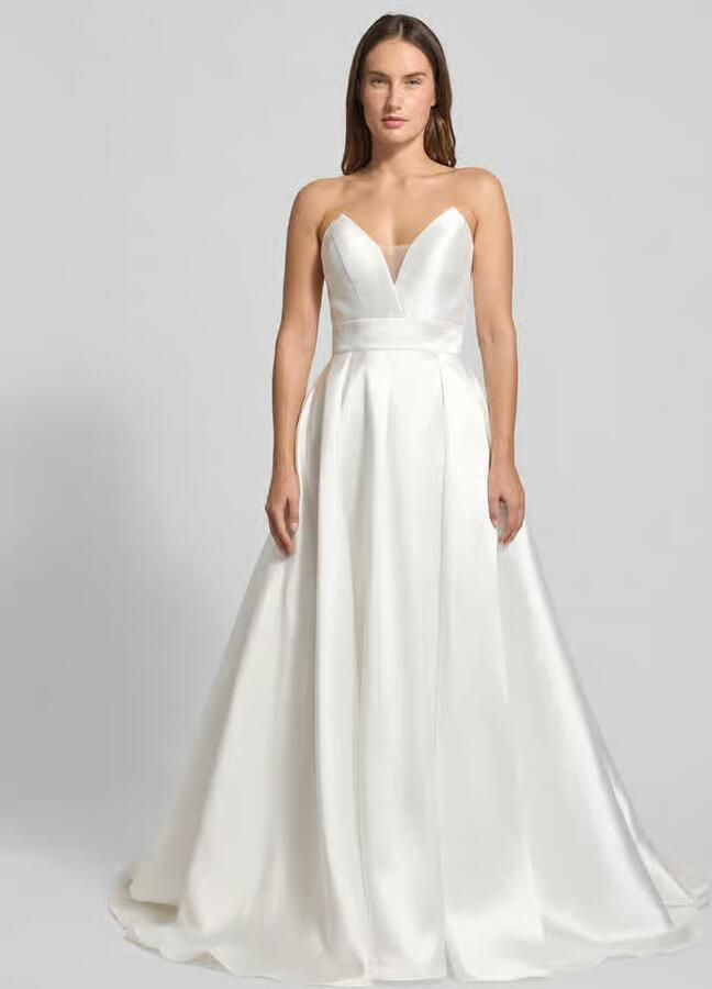 LUXUAR FASHION Regular fit bruidsjurk met sierknoopsluiting - Foto 5