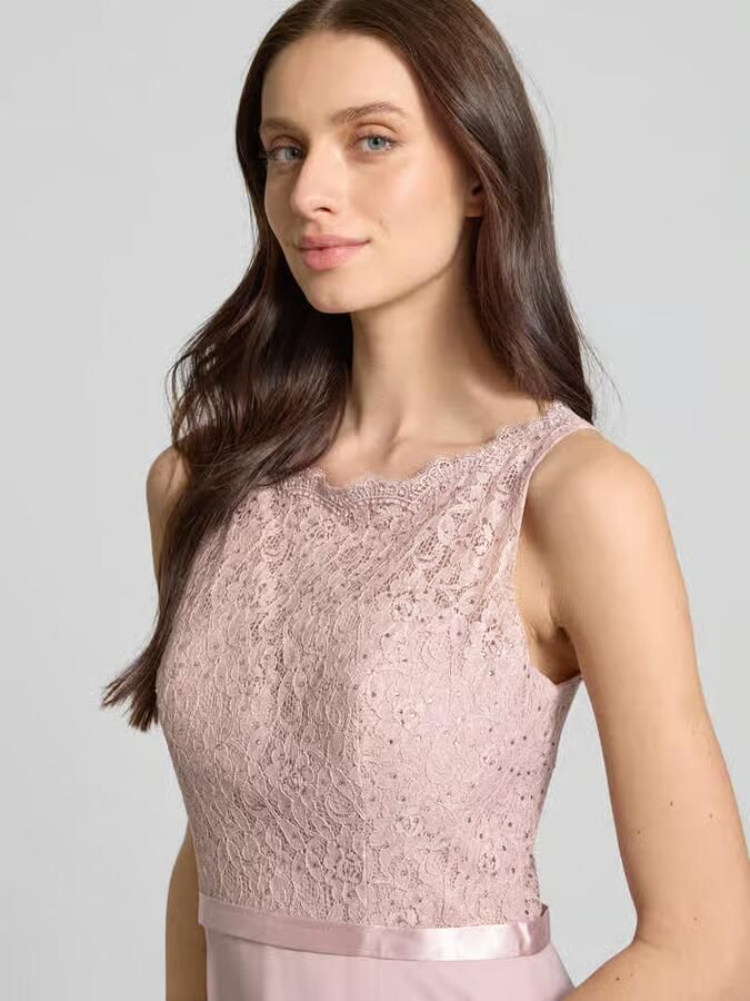 LUXUAR FASHION Avondjurk met strass-steentjes