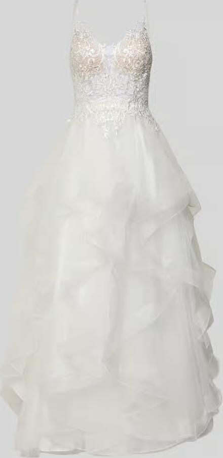 Luxuar Bruidsjurk met details met volumineuze volants voor rok