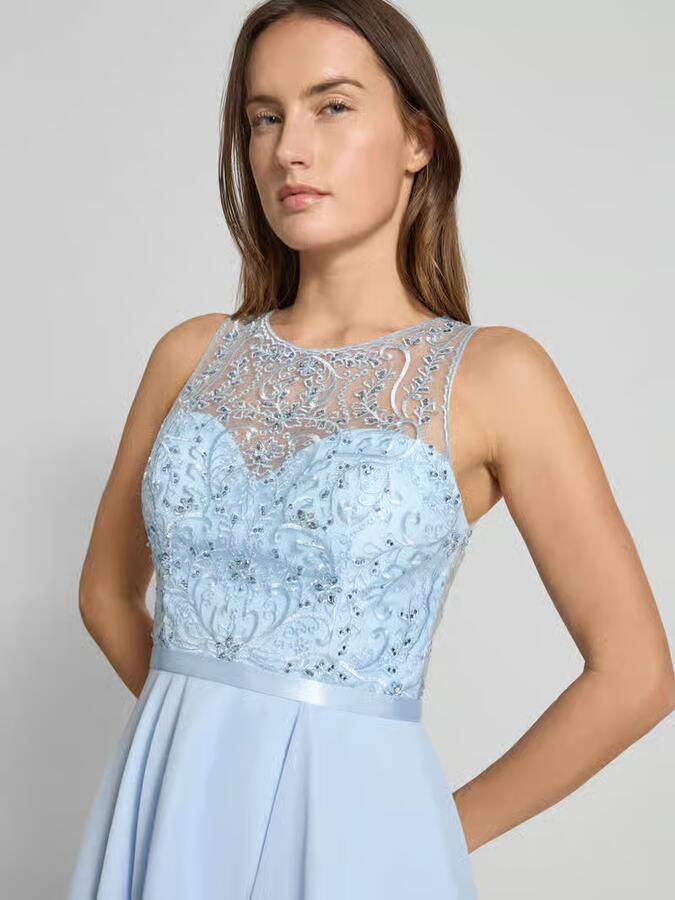 Luxuar Cocktailjurk met bloemenborduursel - Foto 5
