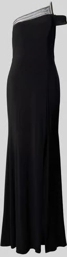 Luxuar Avondjurk met one shoulder-glitterbandjes