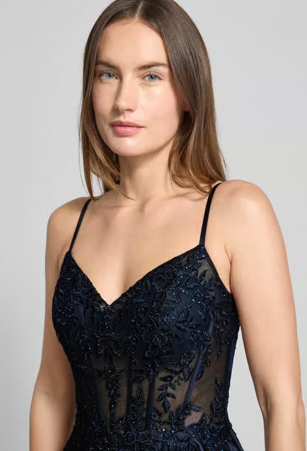 Luxuar Regular fit avondjurk met gebloemde kant - Foto 2