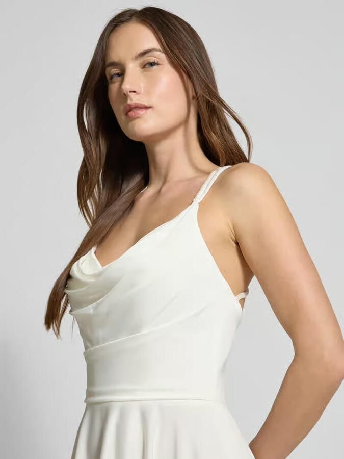 Luxuar Regular fit midi-jurk met siersteentjes