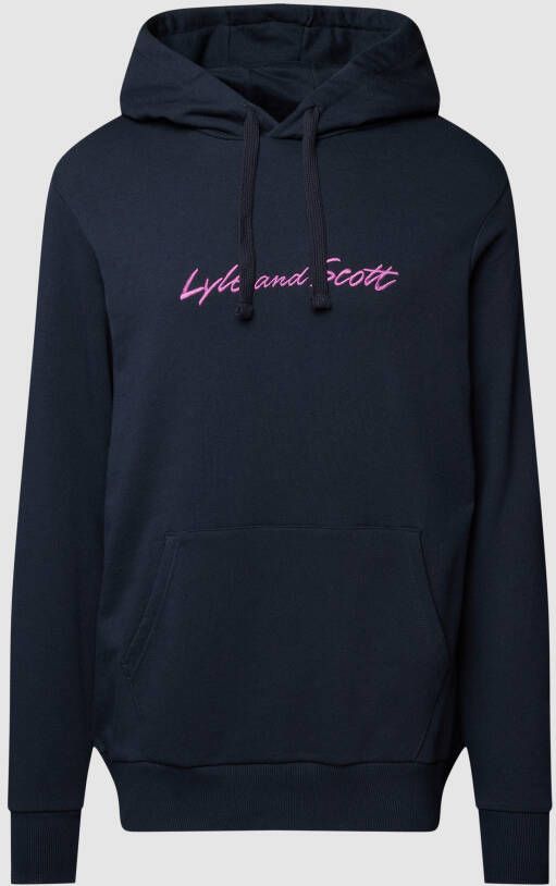 Lyle & Scott Hoodie met labelstitching model 'Archiv Embroidered'