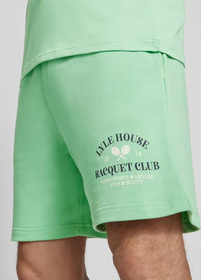 Lyle & Scott Sweatshorts met statement- en labelprint