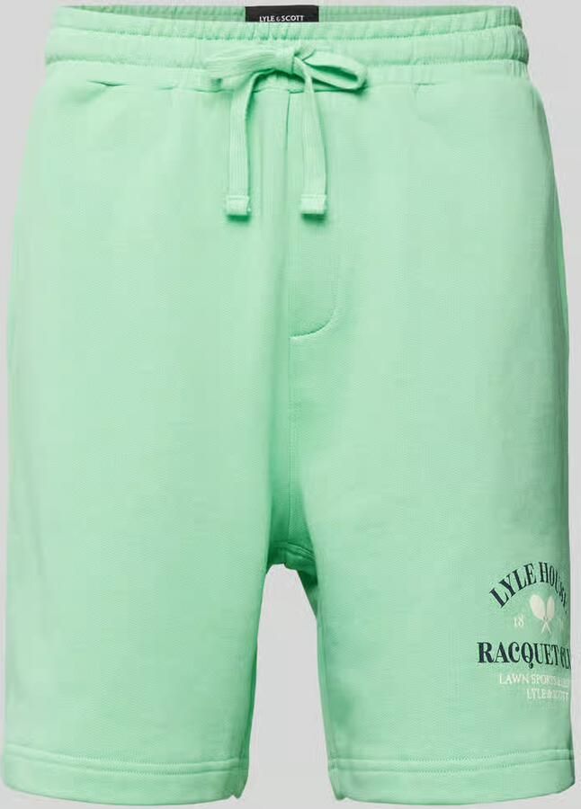 Lyle & Scott Sweatshorts met statement- en labelprint - Foto 2