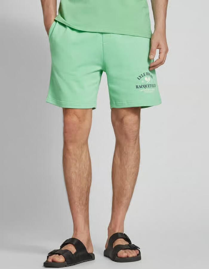 Lyle & Scott Sweatshorts met statement- en labelprint - Foto 2