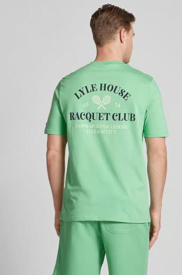Lyle & Scott T-shirt met statement- en labelprint