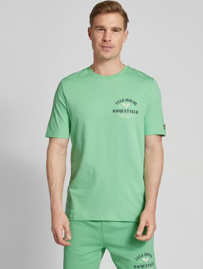 Lyle & Scott T-shirt met statement- en labelprint - Foto 2
