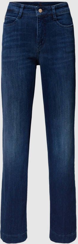 MAC Wijde spijkerbroek met klassieke blauwe wassing Blue Dames
