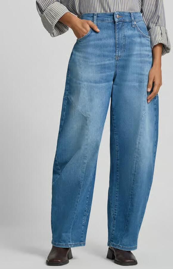 MAC Dames Jeans 0333l Auth. Comfort Vintage Denim Dakota Seam Barrel Fit Blauw - Foto 9