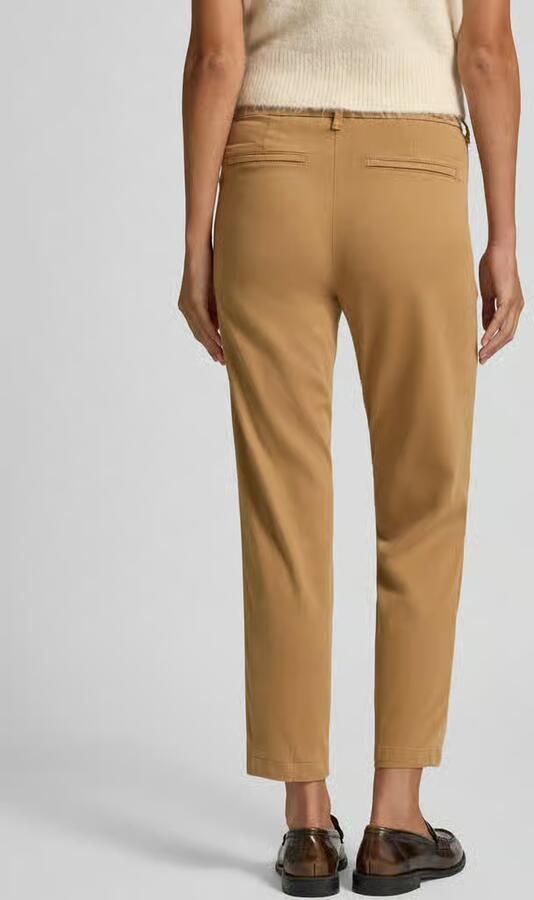 MAC Chino turn up met subtiele glans elegant en sportief tegelijk