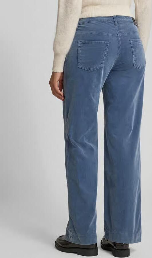 MAC Corduroy broek met wijde pijpen en steekzakken