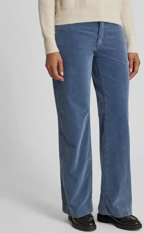 MAC Corduroy broek met wijde pijpen en steekzakken - Foto 2