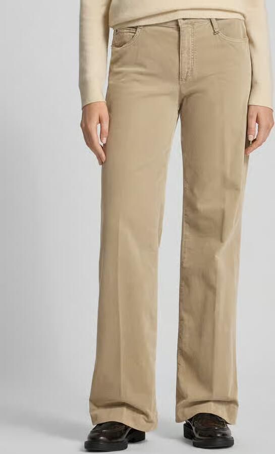 MAC Corduroy broek met wijde pijpen en steekzakken - Foto 2