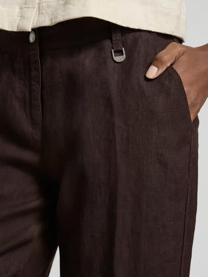 MAC Culotte van linnen met steekzakken model 'Nora'