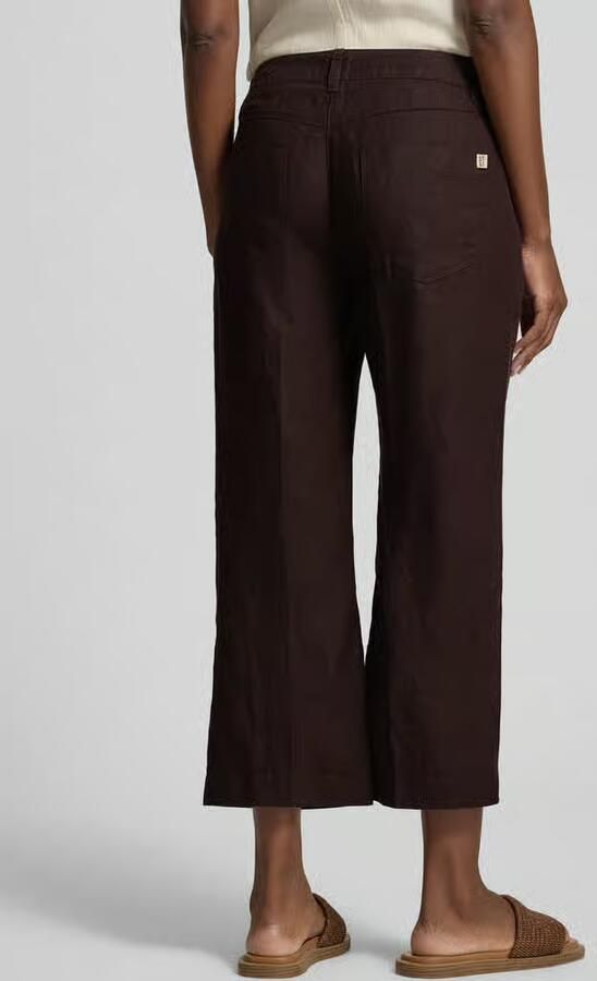 MAC Culotte van linnen met steekzakken model 'Nora'