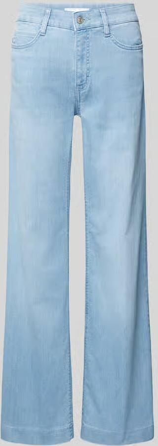 MAC regular waist wide leg jeans light blue denim - Foto 8