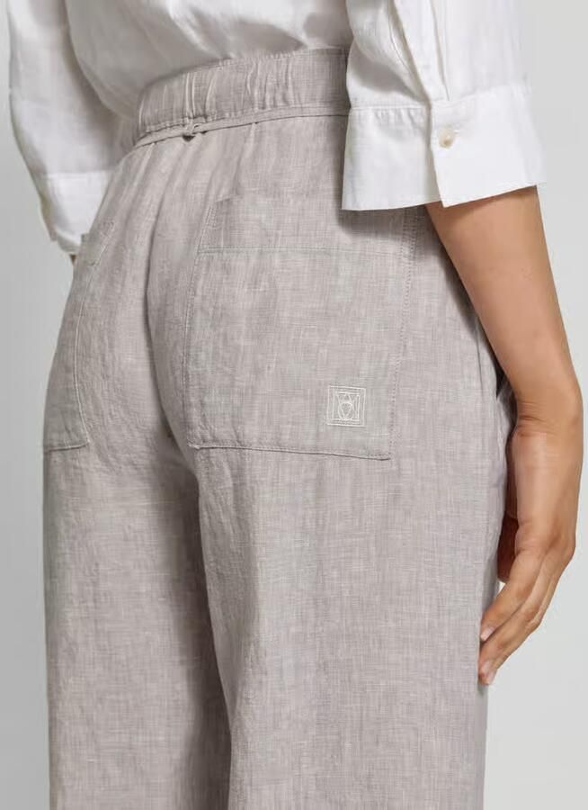 MAC Linnen broek met strikceintuur model 'Chiara Belt'