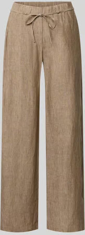 MAC Linnen broek met strikceintuur model 'Chiara' - Foto 4