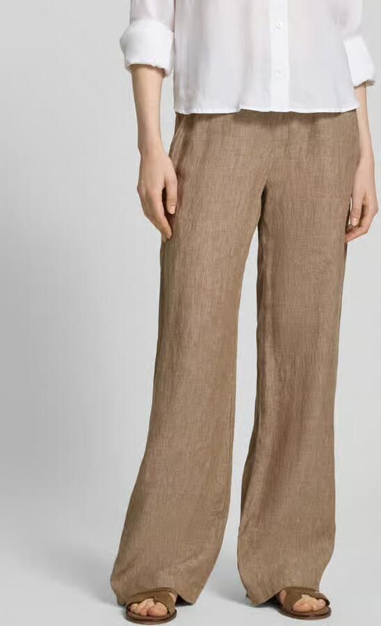 MAC Linnen broek met strikceintuur model 'Chiara' - Foto 5
