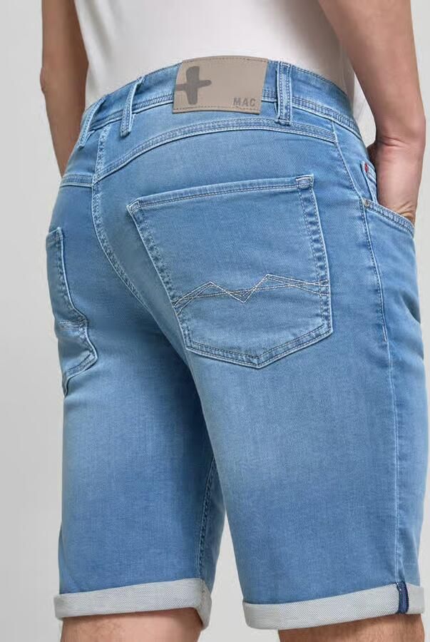 MAC regular fit bermuda's in denimlook met steekzakken
