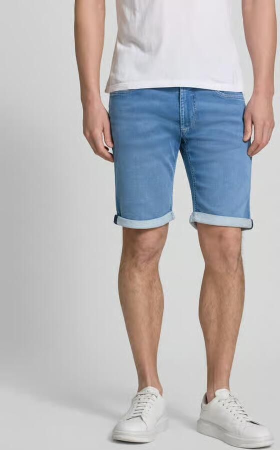 MAC regular fit bermuda's in denimlook met steekzakken - Foto 4