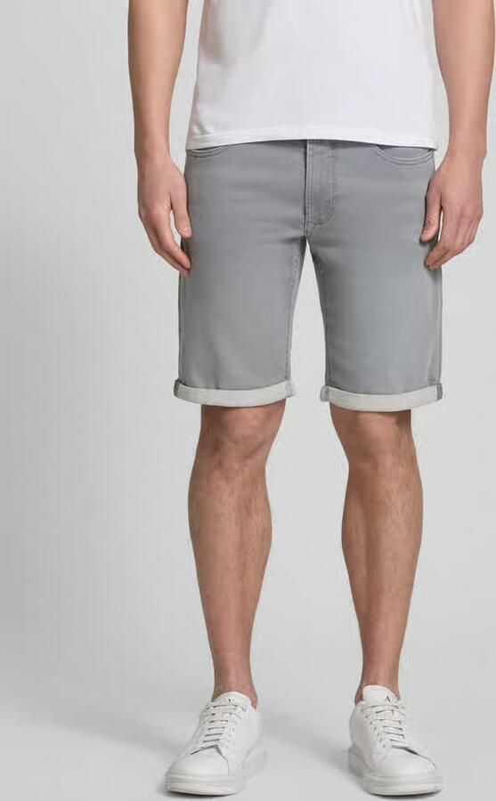 MAC regular fit bermuda's in denimlook met steekzakken - Foto 3