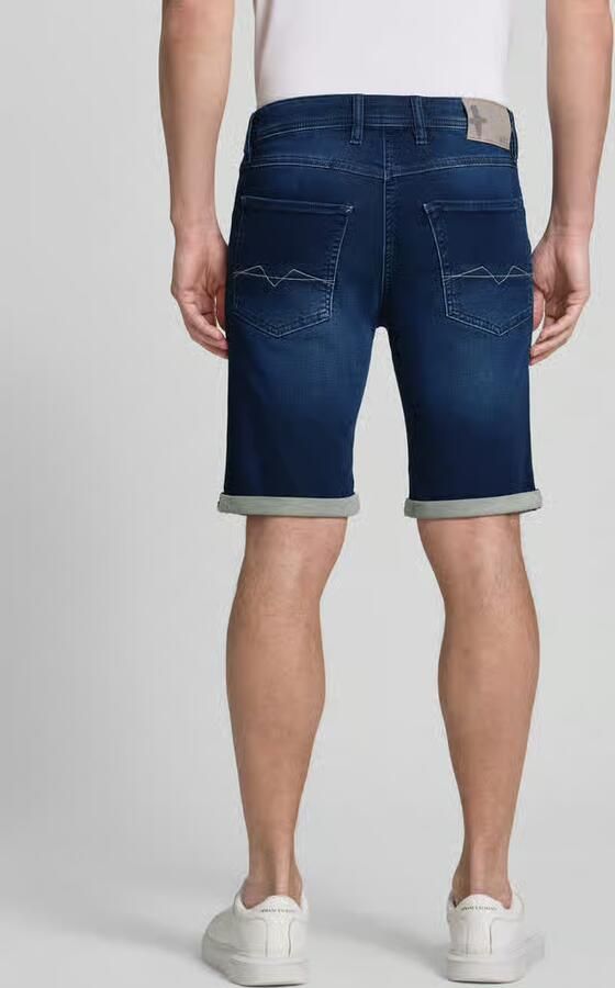 MAC regular fit bermuda's in denimlook met steekzakken