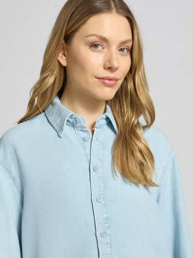 MAC relaxed fit overhemdjack van lyocell met denimlook