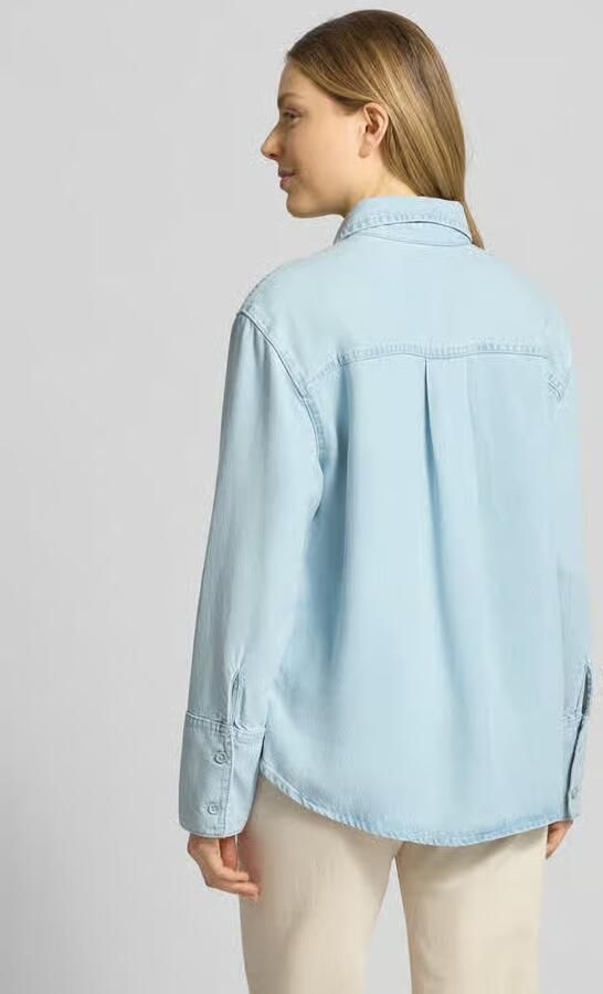 MAC relaxed fit overhemdjack van lyocell met denimlook - Foto 3