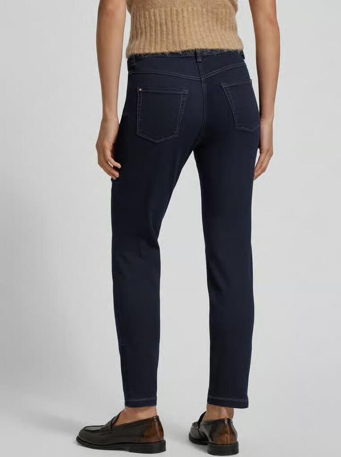 MAC Skinny Cropped Jeans 5471 90 0355L Dark Navy Blue Dames - Foto 9
