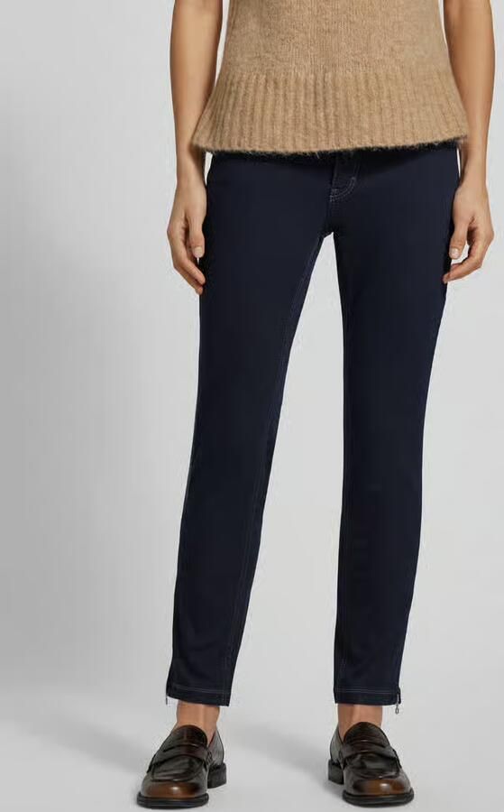 MAC Skinny Cropped Jeans 5471 90 0355L Dark Navy Blue Dames - Foto 11