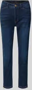 MAC Donkerblauwe Skinny Jeans met Ritsdetail Blue Dames - Foto 6