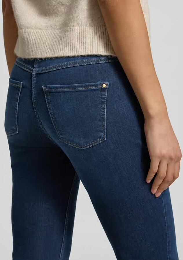 MAC Donkerblauwe Skinny Jeans met Ritsdetail Blue Dames - Foto 4