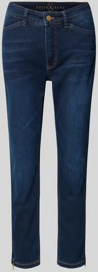 MAC Donkerblauwe Skinny Jeans met Ritsdetail Blue Dames - Foto 8