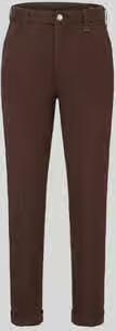 MAC Chino turn up met subtiele glans elegant en sportief tegelijk