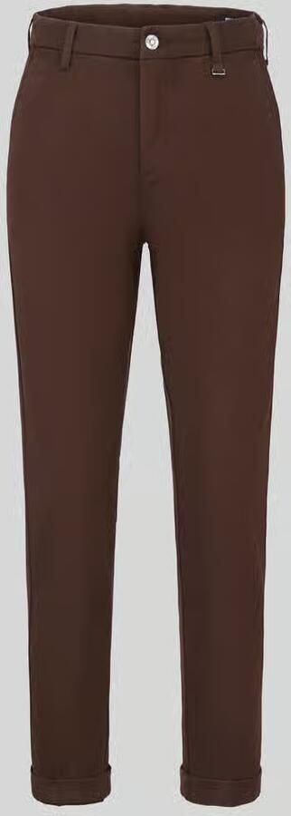 MAC Chino turn up met subtiele glans elegant en sportief tegelijk