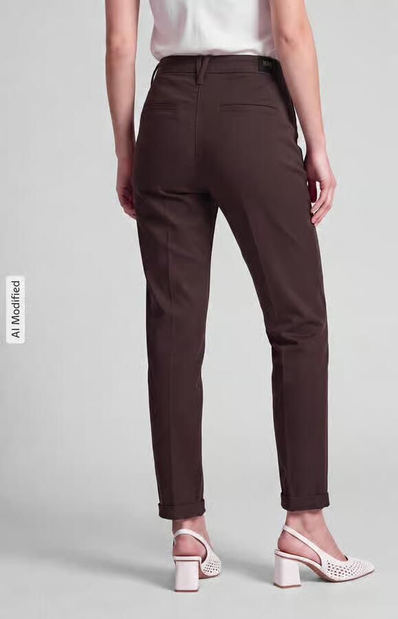 MAC Chino turn up met subtiele glans elegant en sportief tegelijk - Foto 3