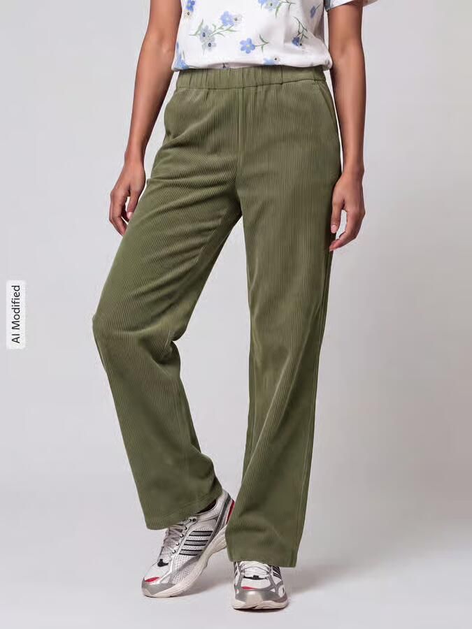 MAC straight fit corduroy broek met elastische band model 'CHIARA' - Foto 3