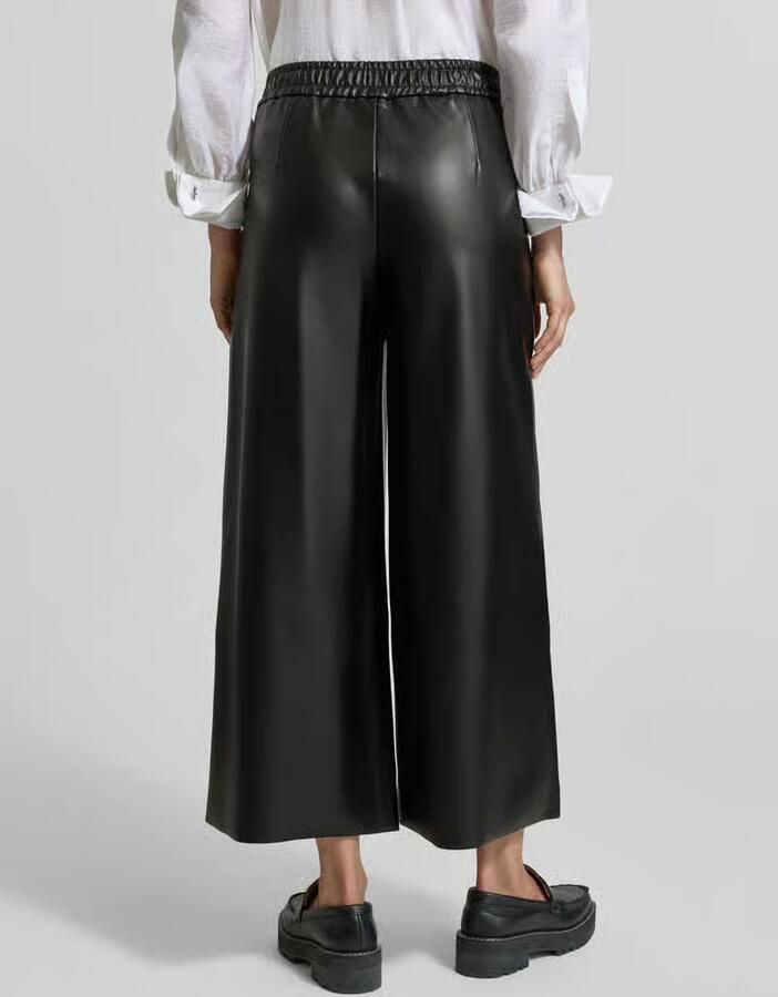 MAC Straight fit culotte in leerlook - Foto 2