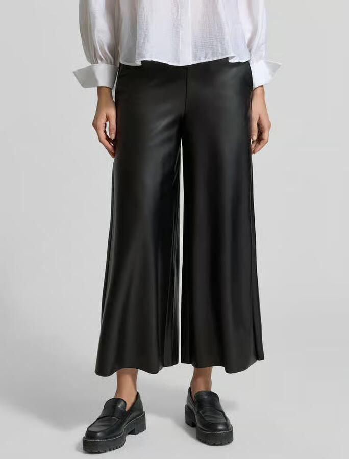 MAC Straight fit culotte in leerlook - Foto 3