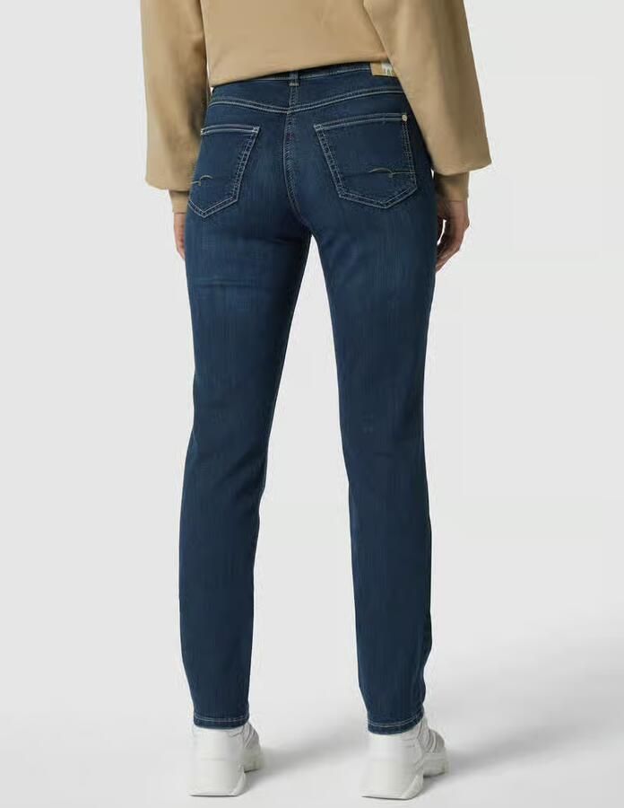 MAC Straight fit jeans met labelpatch model 'Angela' - Foto 8