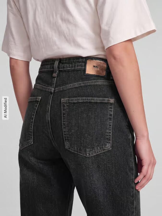 MAC straight fit jeans van katoenmix model 'Baggy Straight'