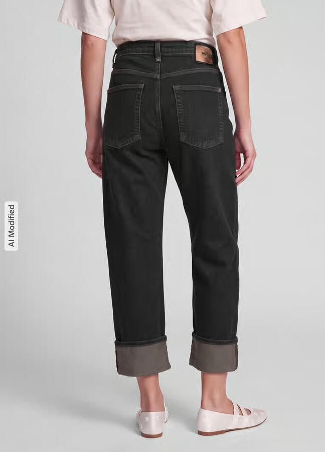 MAC Dames Jeans 0361l Authentic Comfort Denim Baggy Relaxed Fit Donkergrijs-32 - Foto 7