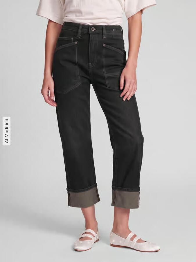 MAC Dames Jeans 0361l Authentic Comfort Denim Baggy Relaxed Fit Donkergrijs-32 - Foto 6