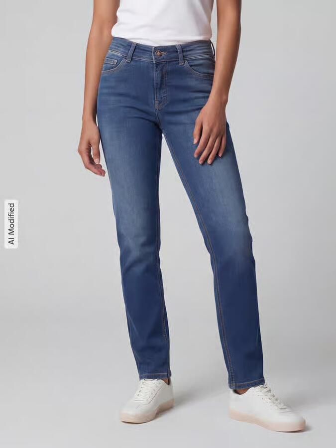 MAC straight fit jeans van katoenmix model 'Carrie' - Foto 3